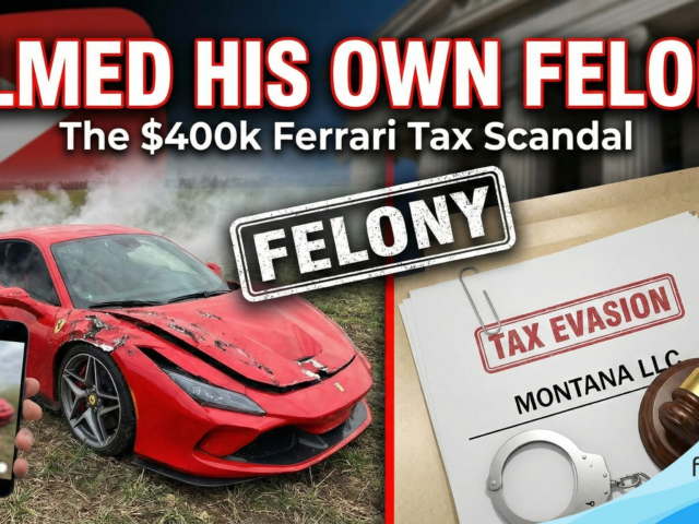 He Filmed His Own Felony: 3 Shocking Lessons from a YouTuber’s $400k Ferrari Tax Scandal